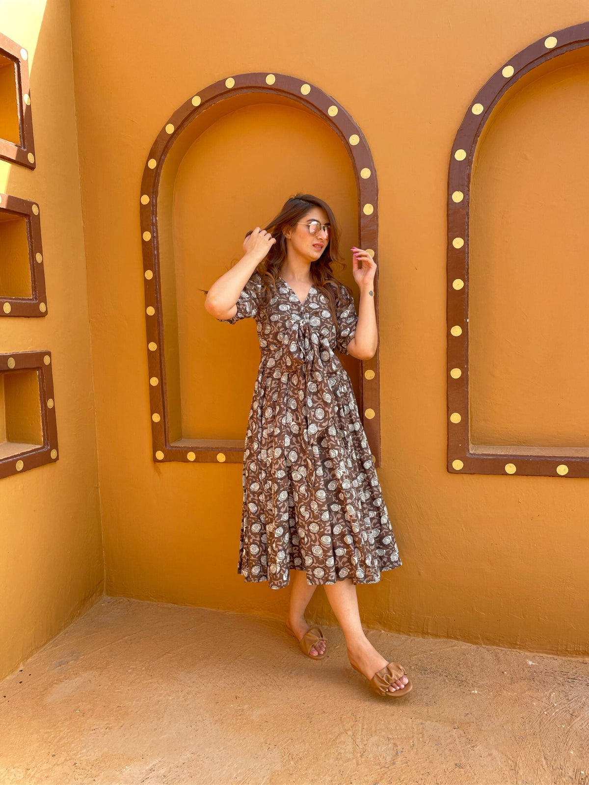 brown zue dress