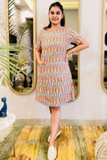 MULTI-COLOR IKAT SHIFT DRESS