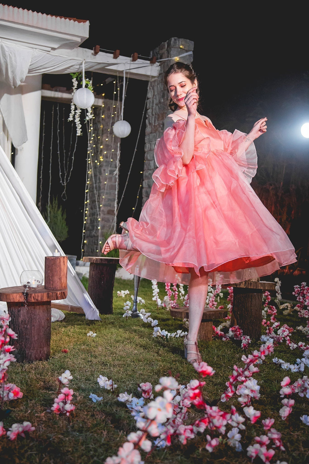 prisha organza dress